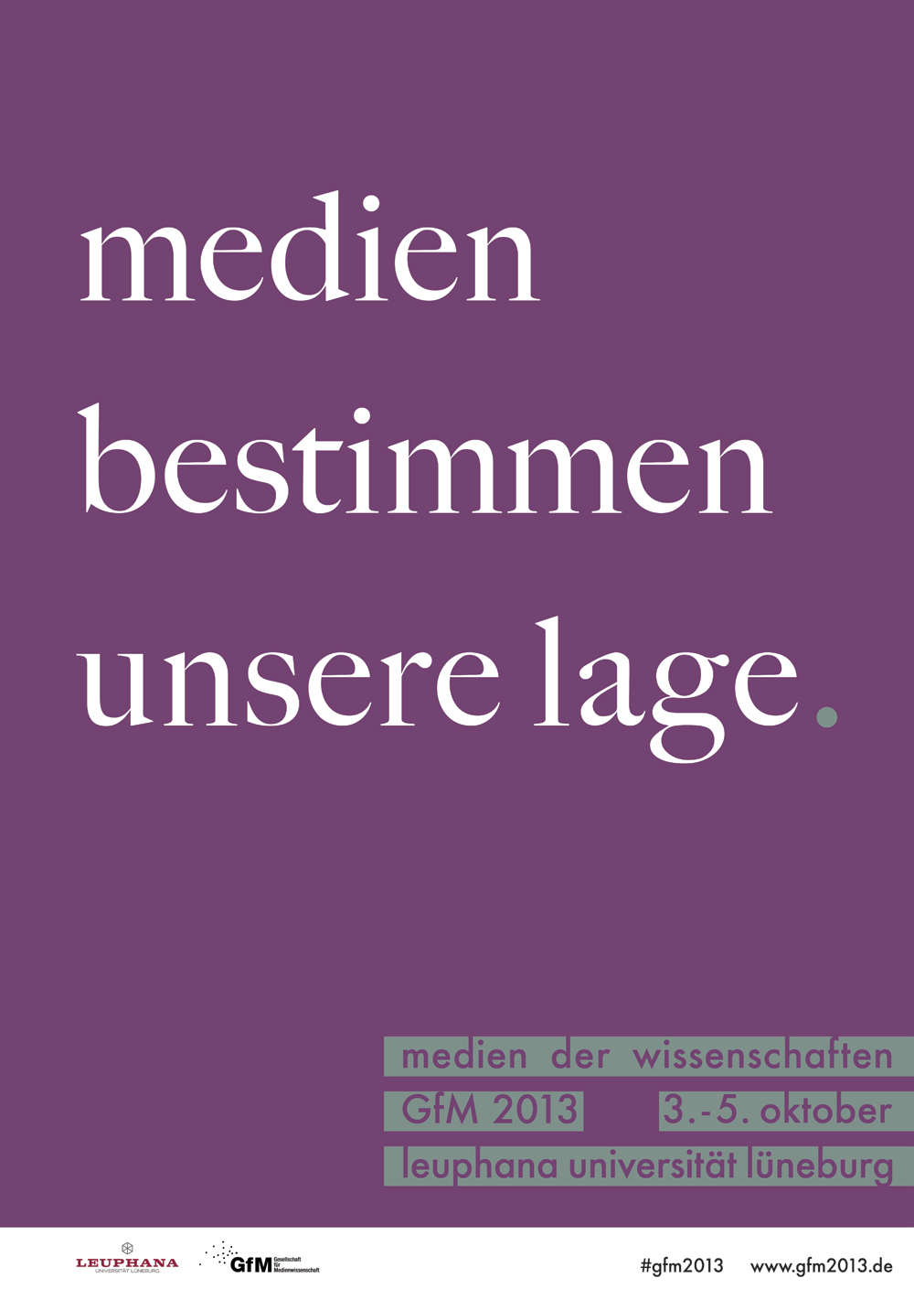 Plakat Jahrestagung 2013 Kittler